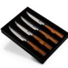Damasko plieno peilių rinkinys kepsniams KAMAZAKI KZI001SET