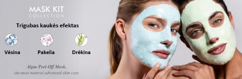 02_CASA73002 Alginatinė, drėkinanti veido kaukė, 2 kartams CASA73002/73011