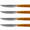 Damasko plieno peilių rinkinys kepsniams KAMAZAKI KZI001SET