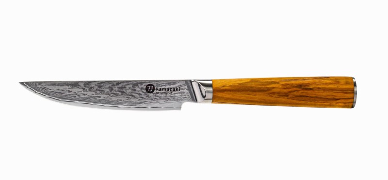 03_KZI001SET Damasko plieno peilių rinkinys kepsniams KAMAZAKI KZI001SET