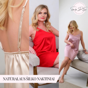 natūralaus šilko naktiniai